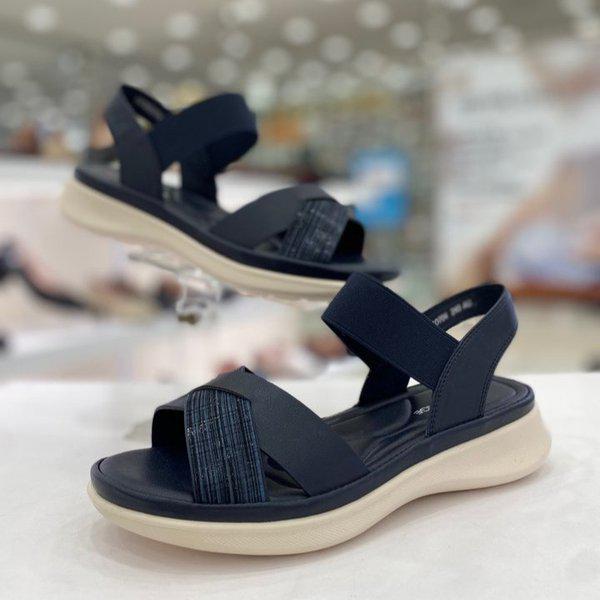 女性軽量足の甲バンドサンダル 3CM YAFMDS703NYPI HFGD1A GN_GN