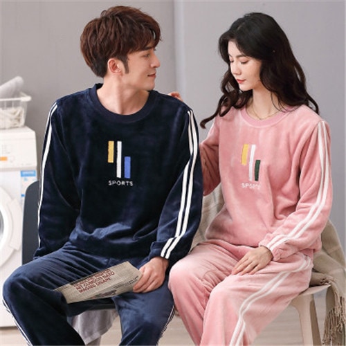 もこもこ 長袖 秋 お揃い 冬 ペアパジャマ パジャマ 部屋着 Rsa11176840 カップル 結婚祝い 記念日 上下セット 厚手 ペア ルームウェア プレゼント