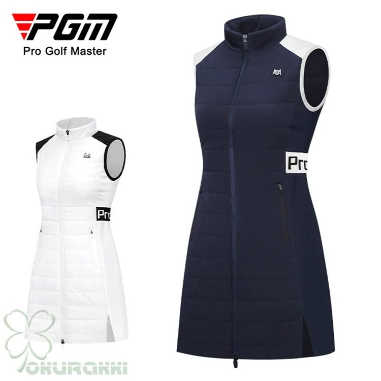 ゴルフベスト 中綿 LONG ベストレディース ジャケット ゴルフウェア 防風 保温 秋冬 防撥水 女性用2411glnjk14