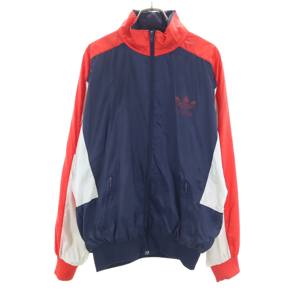 80s ヴィンテージ 万国旗タグ トレフォイルロゴ マルチカラー ブルゾン S レッド メンズ 古着