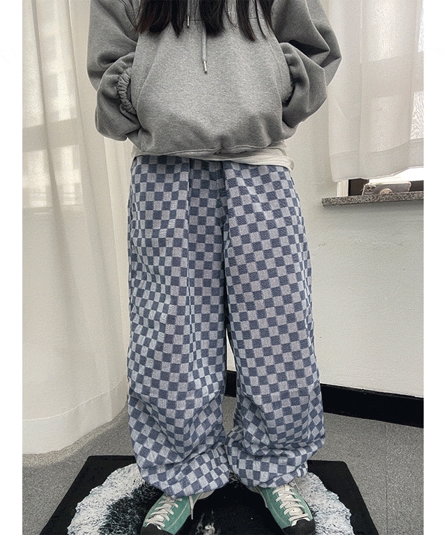 Check board easy pants (1color)