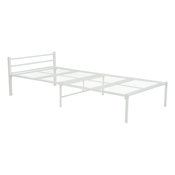 シングルベッド 幅99×奥行204×高さ59.5 ホワイト KH-3085WH