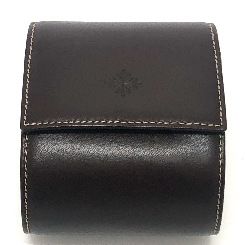 PATEK PHILIPPE パテックフィリップ 小物入れ ロゴ ウォッチケース 小物 持ち運びケース 携帯用 レザー ブラウン