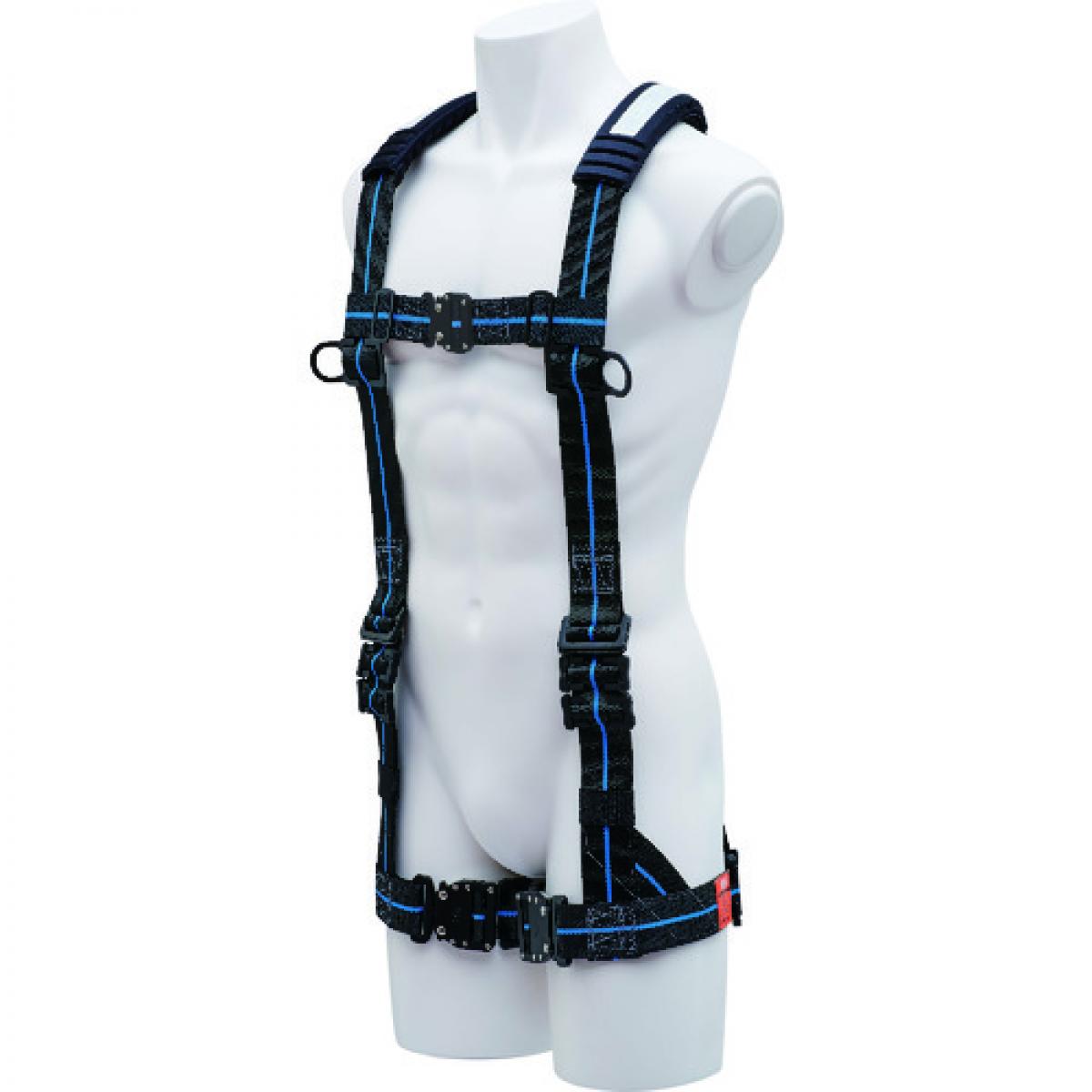 基陽 KH FYPNBL-L2 Y型フルハーネス 青ライン-黒 墜落制止用器具