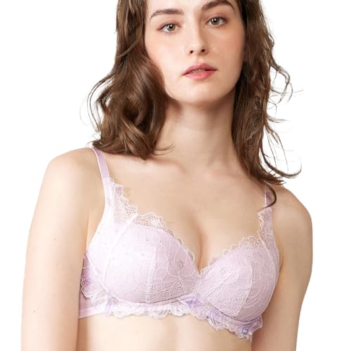 [トリンプ] 天使のブラ 魔法のハリ感606 ノンワイヤーブラジャー M021(パープル) C70サイズ
