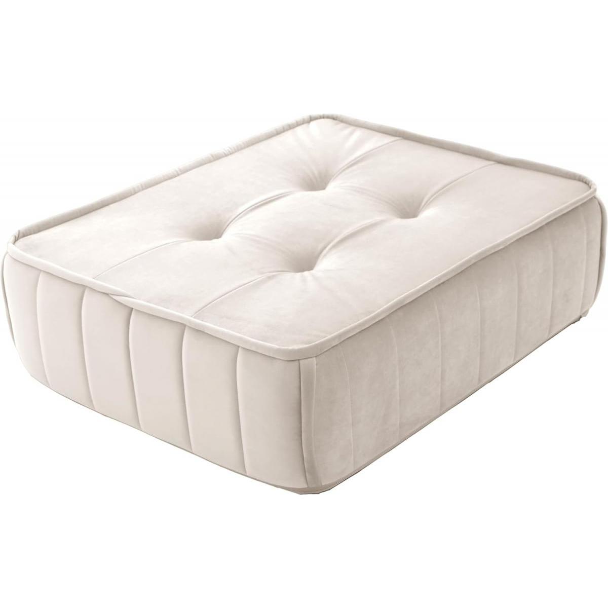 【I】セルタン フロアクッション パールホワイト 単品 ベロア生地 日本製 A1149a-b-718IV クッション 座布団 フロアクッション 【受注生産品】【代引不可/沖