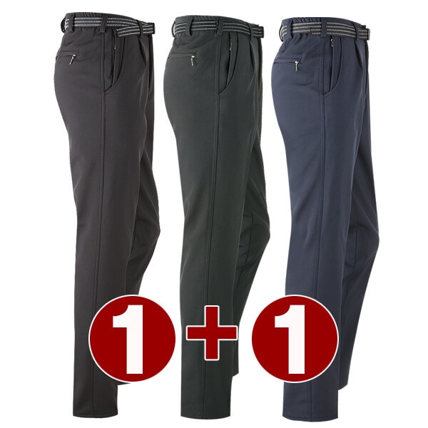 1+1 特価 起毛パンツ アウトドア スパンパンツ-メンズ 起毛パンツ