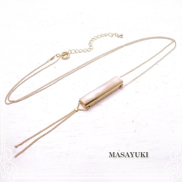 夜光貝 ネックレス-夜光貝真鍮- [ MASAYUKI ] アクセサリー/作家/ハンドメイド