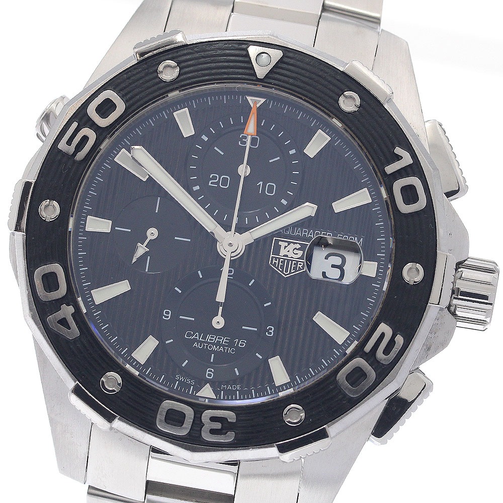 タグホイヤー TAG HEUER CAJ2110.BA0872 アクアレーサー デイト クロノグラフ 自動巻き メンズ 保証書付き_945378【中古】