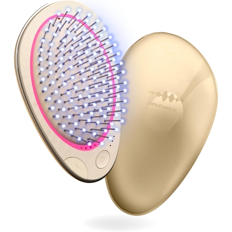 WAVEWAVE EMS Brush Air mini ゴールド ホワイト ピンクゴールド ヘア コンパクト くし クシ リフトケア 頭皮ケア 多機能 クッション