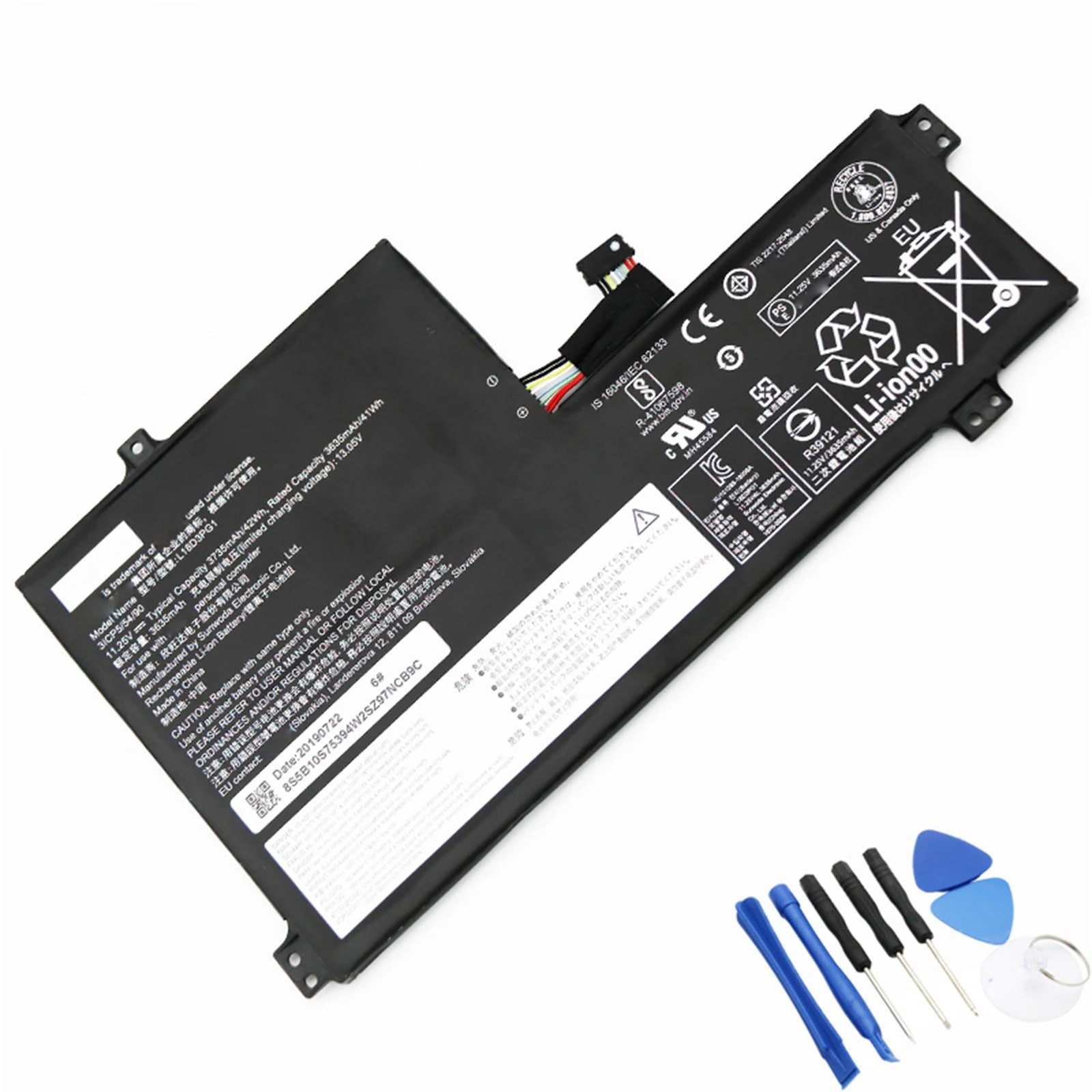 L18D3PG1 電池・Lenovo/ThinkPadノートパソコン互換 42Wh/3735mAh L19L3PG1 L18D3PG1 交換用のバッテリー dc909-A616