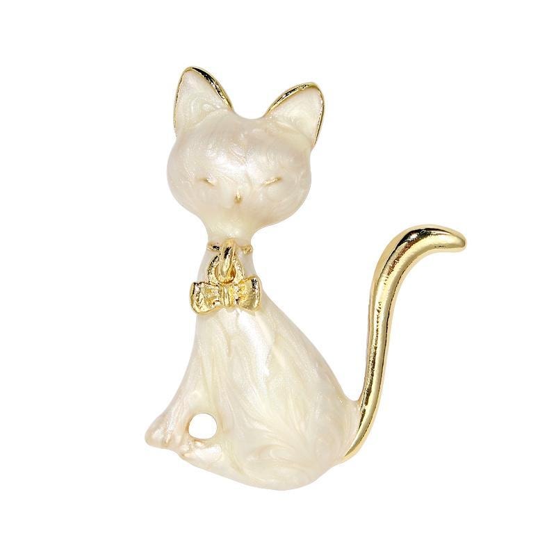 猫 ブローチ かわいい スーツ アクセサリー レディース 動物 胸飾り 装飾品 高級感 製 エナメル 子猫 シンプル ピン スーツ カーディガン アクセサリー