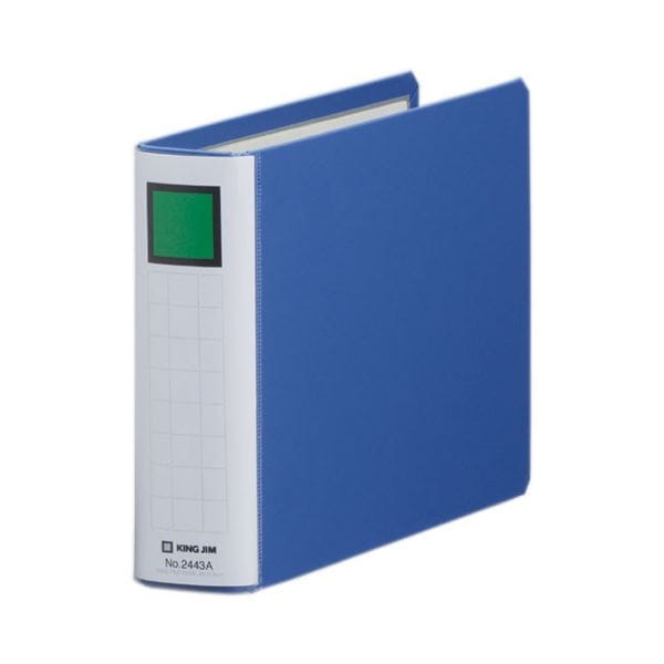(まとめ）キングジム キングファイルスーパードッチ(脱・着)イージー A5ヨコ 300枚収容 30mmとじ 背幅46mm 青 2443A1セット(10冊)(×3セット)
