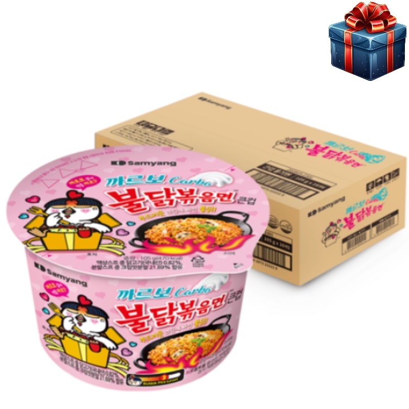 [韓国人気]カルボ プルダック炒め麺 カップラーメン 105gX16個 韓国人気ラーメンコンビニ人気の韓国食品カップヌードル 韓国インスタント 便利な一食 食事 おやつ用 オフィス 家庭用