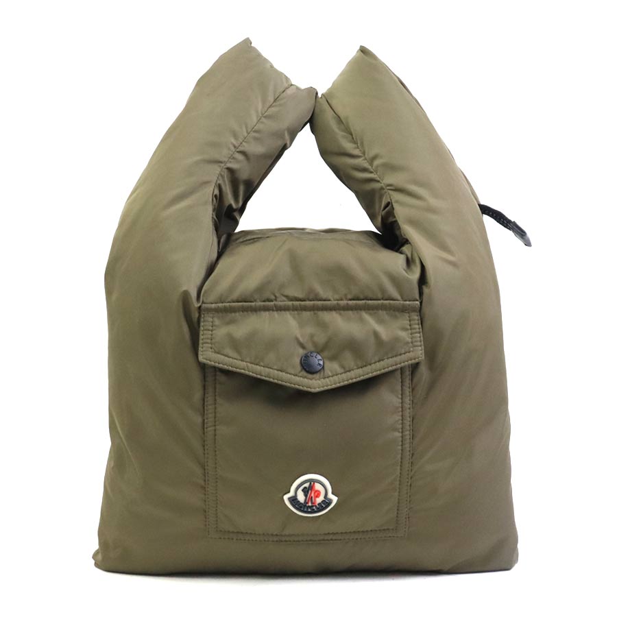 モンクレール MONCLER ハンドバッグ ナイロン カーキ レディース h32122j