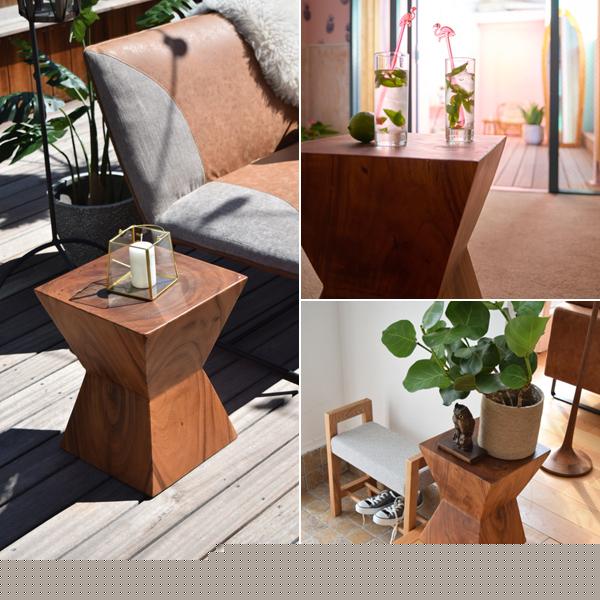 ウッドスツール サイドテーブル 椅子 物置き 装飾 土台 木製 インテリア オブジェ おしゃれ 北欧 ナチュラル テーブル リビング 寝室 玄関 エントランス