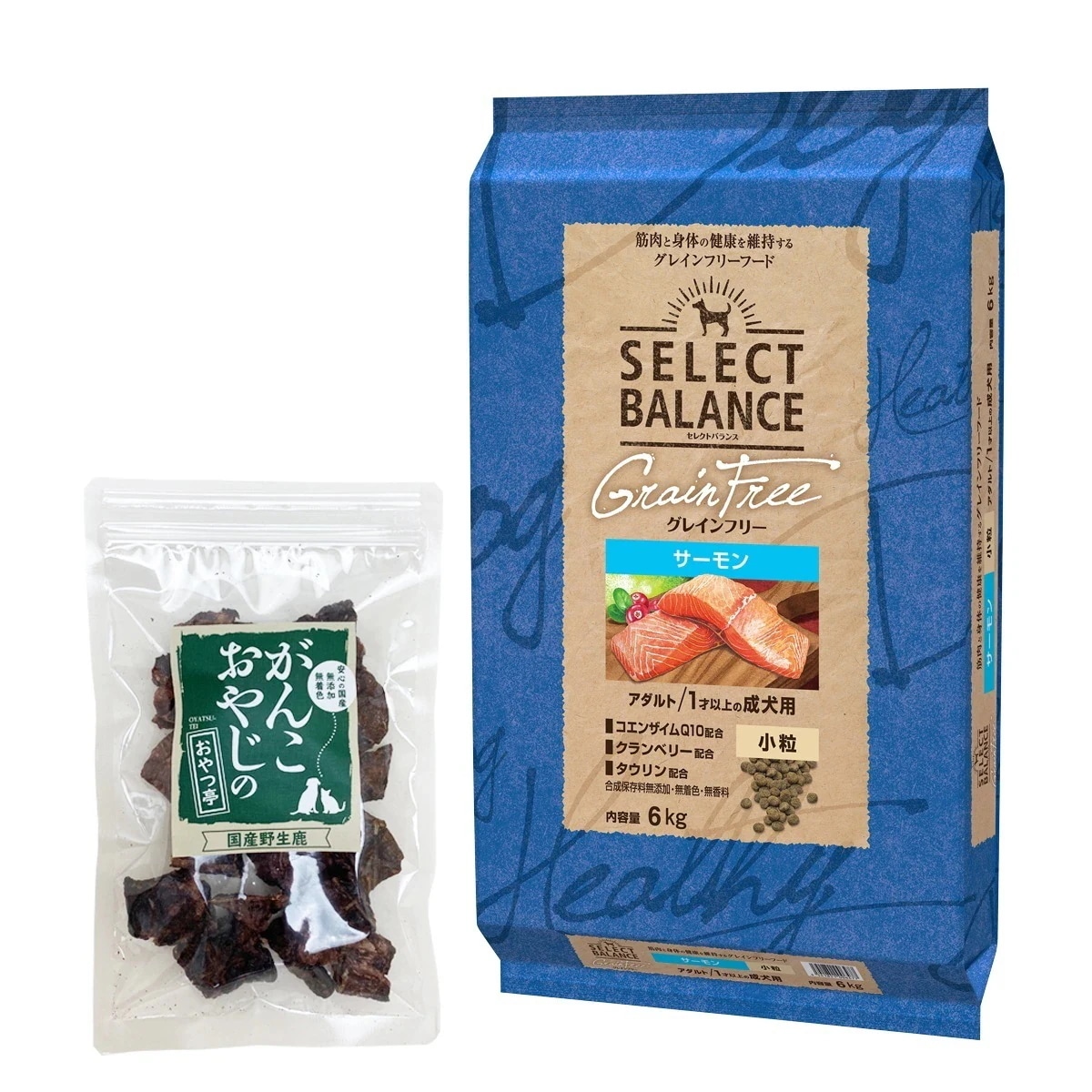 グレインフリー アダルト サーモン 小粒 6kg【国産鹿ラング15g付き】