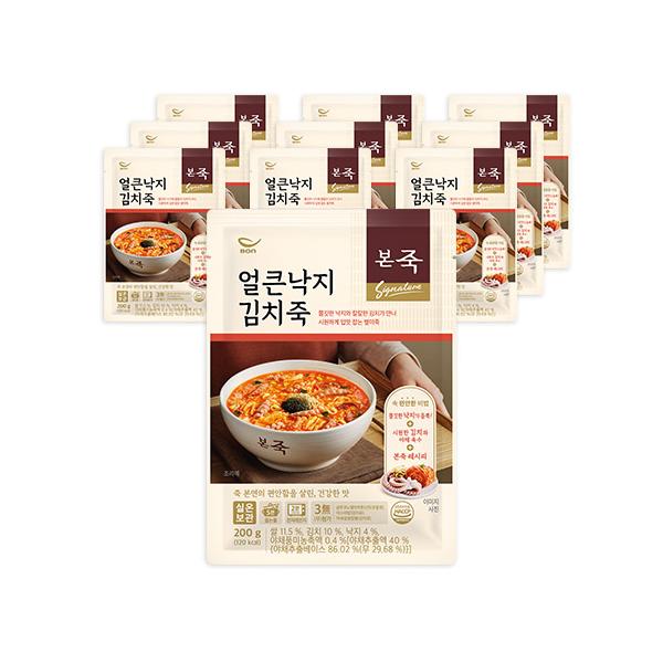 本粥 ピリ辛テナガダコ入りキムチ粥 본죽 얼큰낙지김치죽