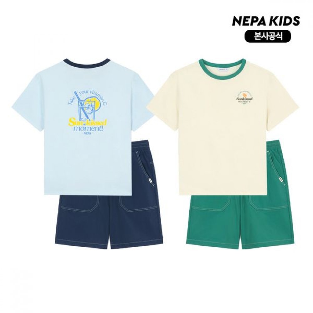 [ネパキッズ] ネパキッズ/ヘッドクォーターKL35905サンキストウーブンパンツセット