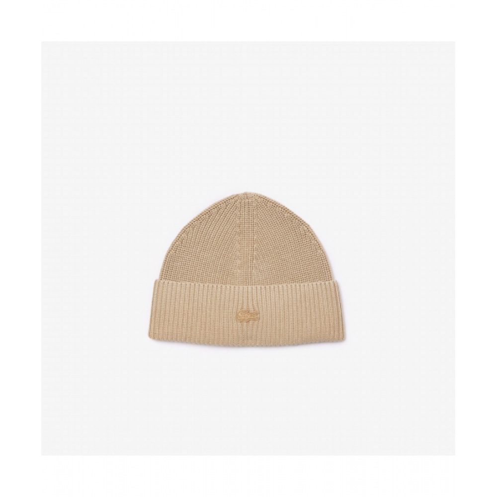 LACOSTE コモントーンオントーンビーニー [ベージュ]