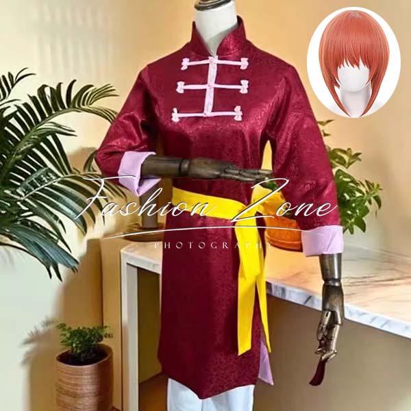 銀魂 風 神楽 コスプレ衣装 ウィッグ cosplay ハロウィン 演出服 変装