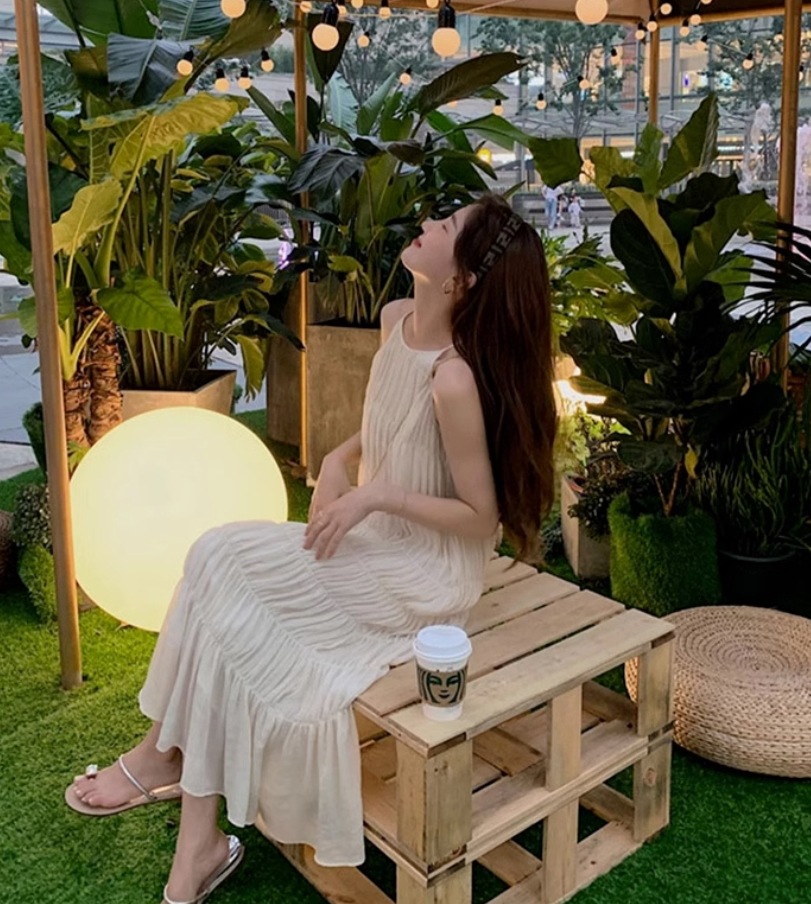 ワンピース デート モテアイテム ロングワンピース ノースリーブ シフォン フリルデザイン 大人可愛い きれいめ 上品 おしゃれ かっこいい 大人可愛い ラブリー キュート ガーリー クール モード系