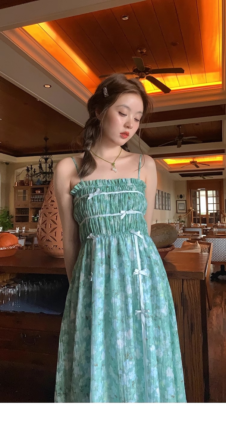 サマー ビッグサイズ サスペンダー ドレス 個性的 ワンピース ロング ロング丈 袖なし 襟なし かわいい 大人可愛い カジュアル 大人 上品 おしゃれ お洒落 柄 春 夏 10代 20代 30代