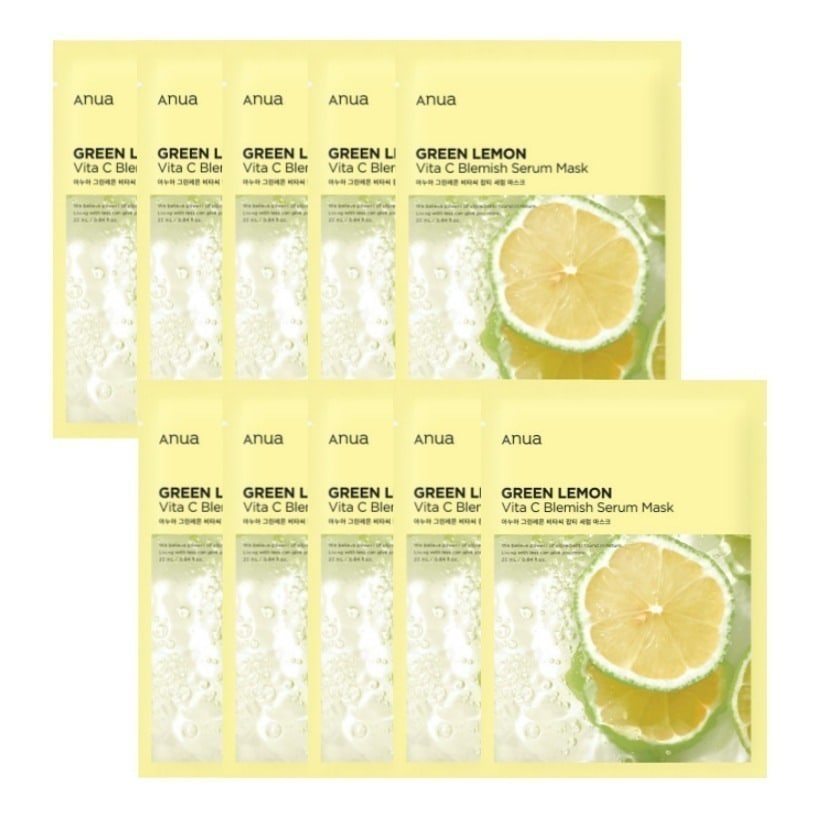 グリーンレモンピュアビタCセラムマスクパック10枚/韓国化粧品