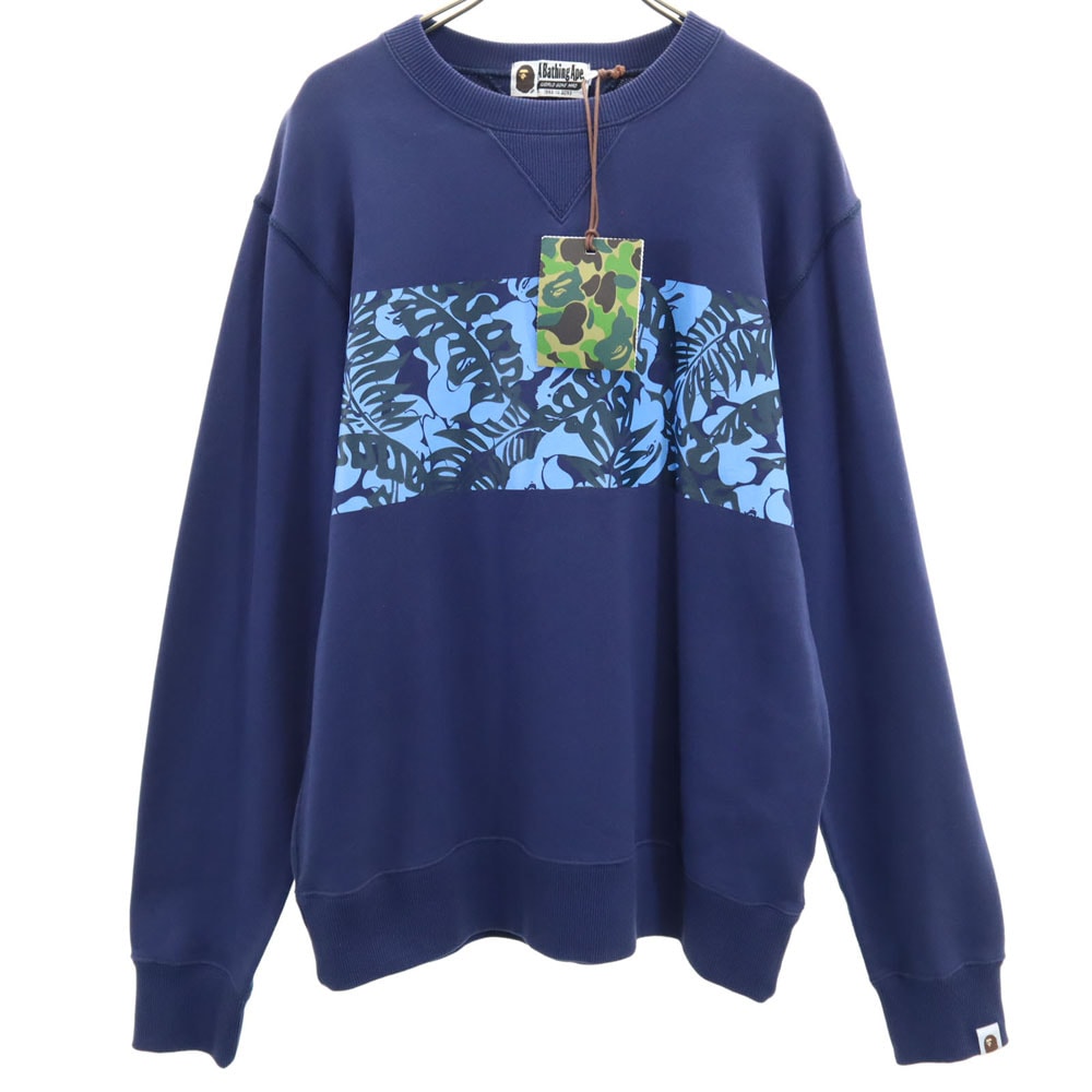 未使用 長袖 スウェット トレーナー L ブルー メンズ