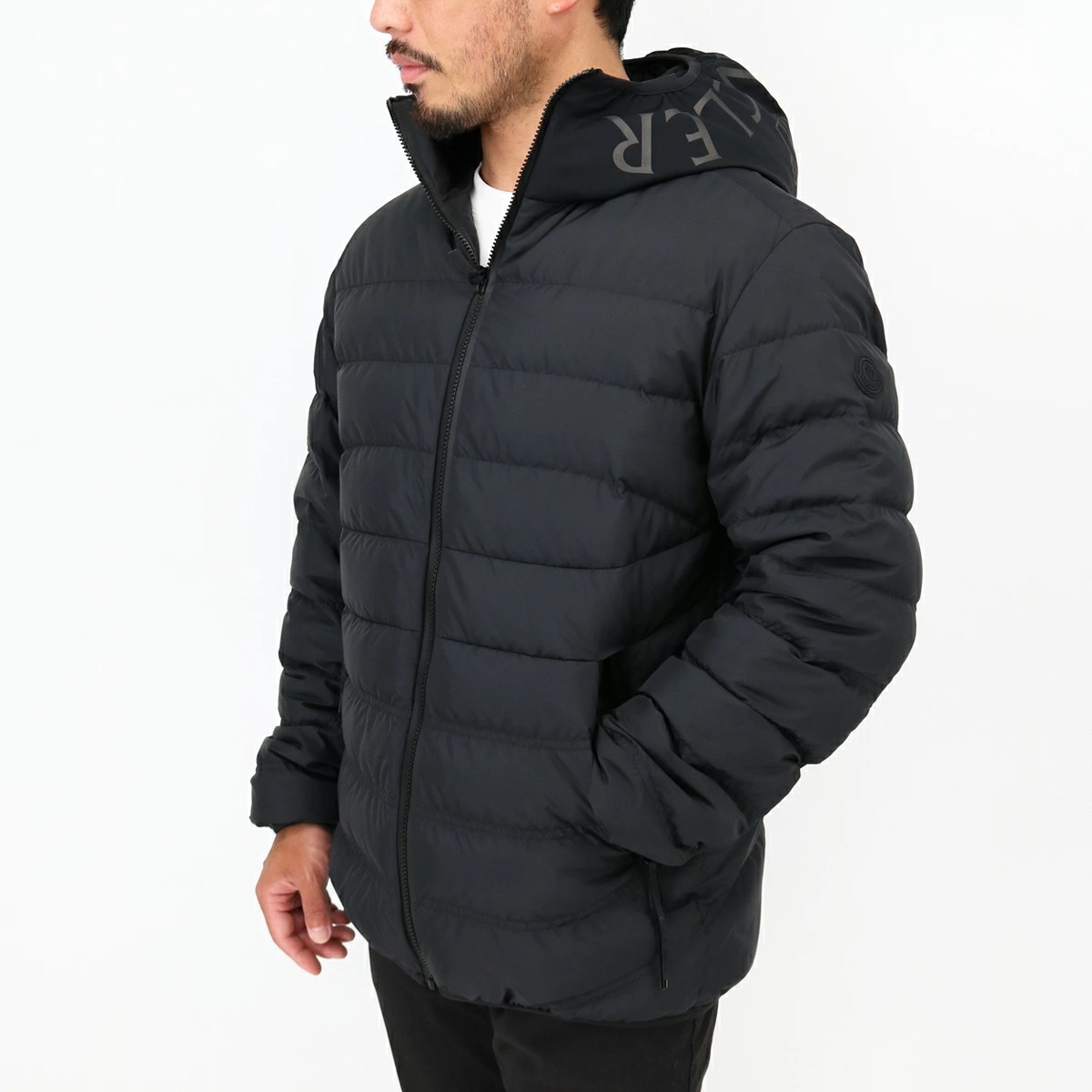 VERNASCA JACKET ベルナスカ メンズダウンジャケット 1A00017 5973I 999 BLACK ダウンコート アウター フード ロゴ ブランド