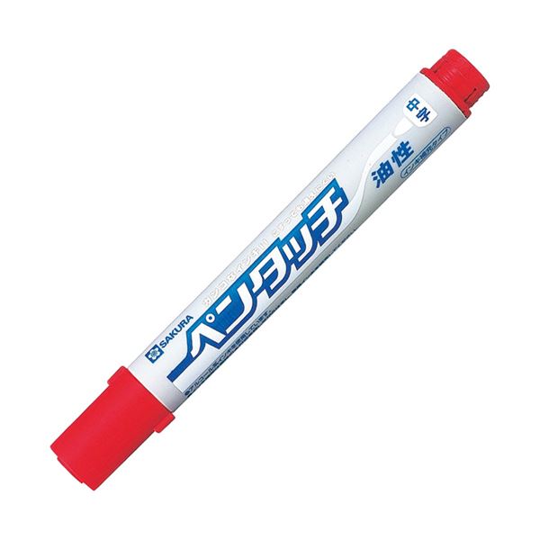 （まとめ）サクラクレパス 油性マーカーペンタッチ中字 あか PK-M#19 1セット（10本）5セット
