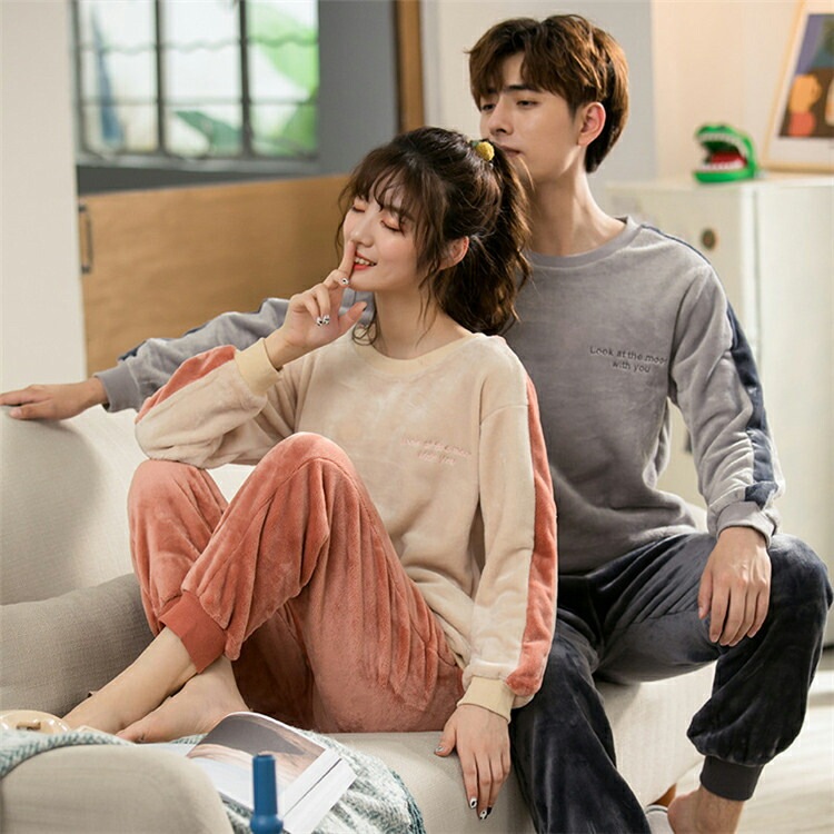 もこもこ ルームウェア ペア 冬 お揃い カップル ペア パジャマ 冬 セット 長袖 ペアパジャマ モコモコ 部屋着 ペアルック 結婚祝い プレゼント