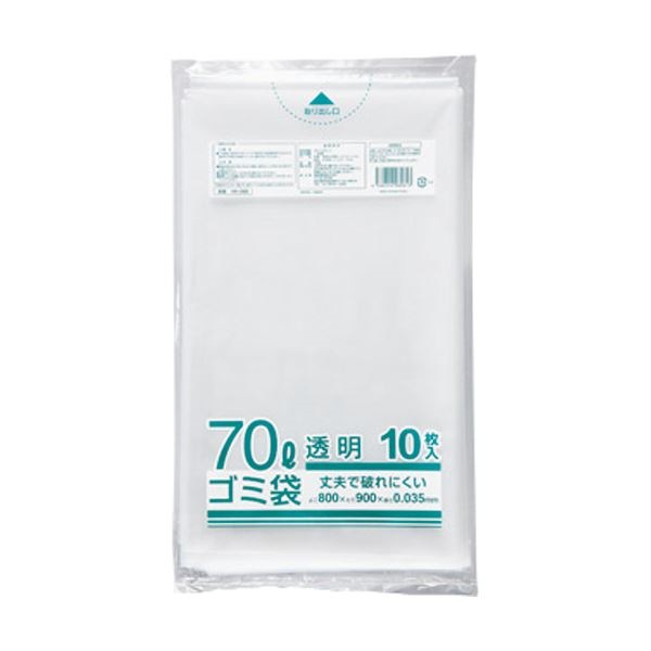 （まとめ） クラフトマン 業務用透明 メタロセン配合厚手ゴミ袋 70L HK-088 1パック（10枚） 30セット