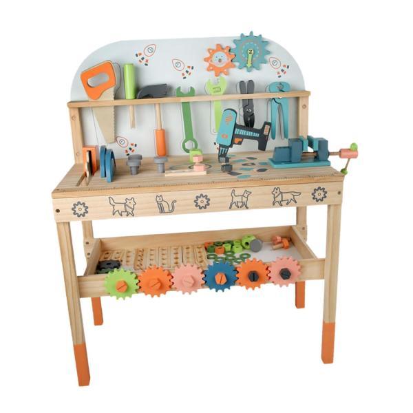 キッズおもちゃ 遊び用ワークベンチセット 面白いネジとナットの組み立ておもちゃ 3 4 5歳 L