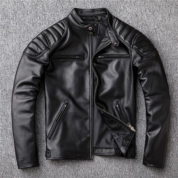 ライダースジャケット 本革 メンズ シングル レザージャケット キルティング 秋冬 革ジャン 皮ジャン バイク 防風 ブルゾン 冬服 バイカー