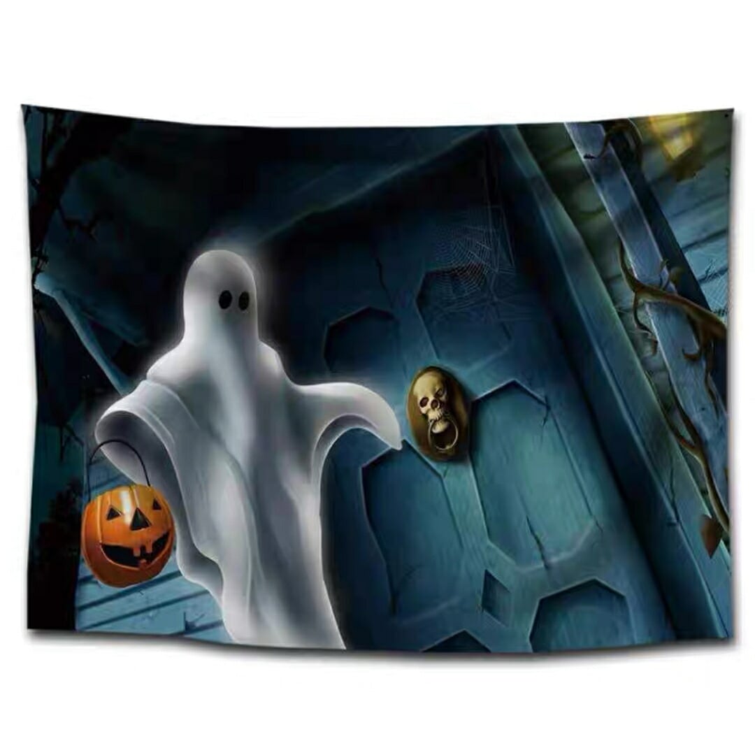 A060433タペストリー ハロウィン カボチャ月夜コウモリ 壁掛け飾り 装飾用品窓カーテン 4,779円