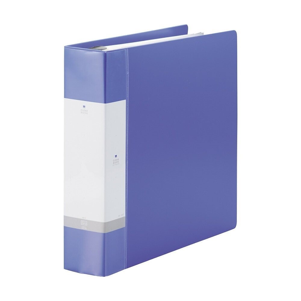 （まとめ買い）リクエスト クリヤーブック ポケット交換タイプ A4 30穴 55+1ポケット 青 G3808-8 [x3]