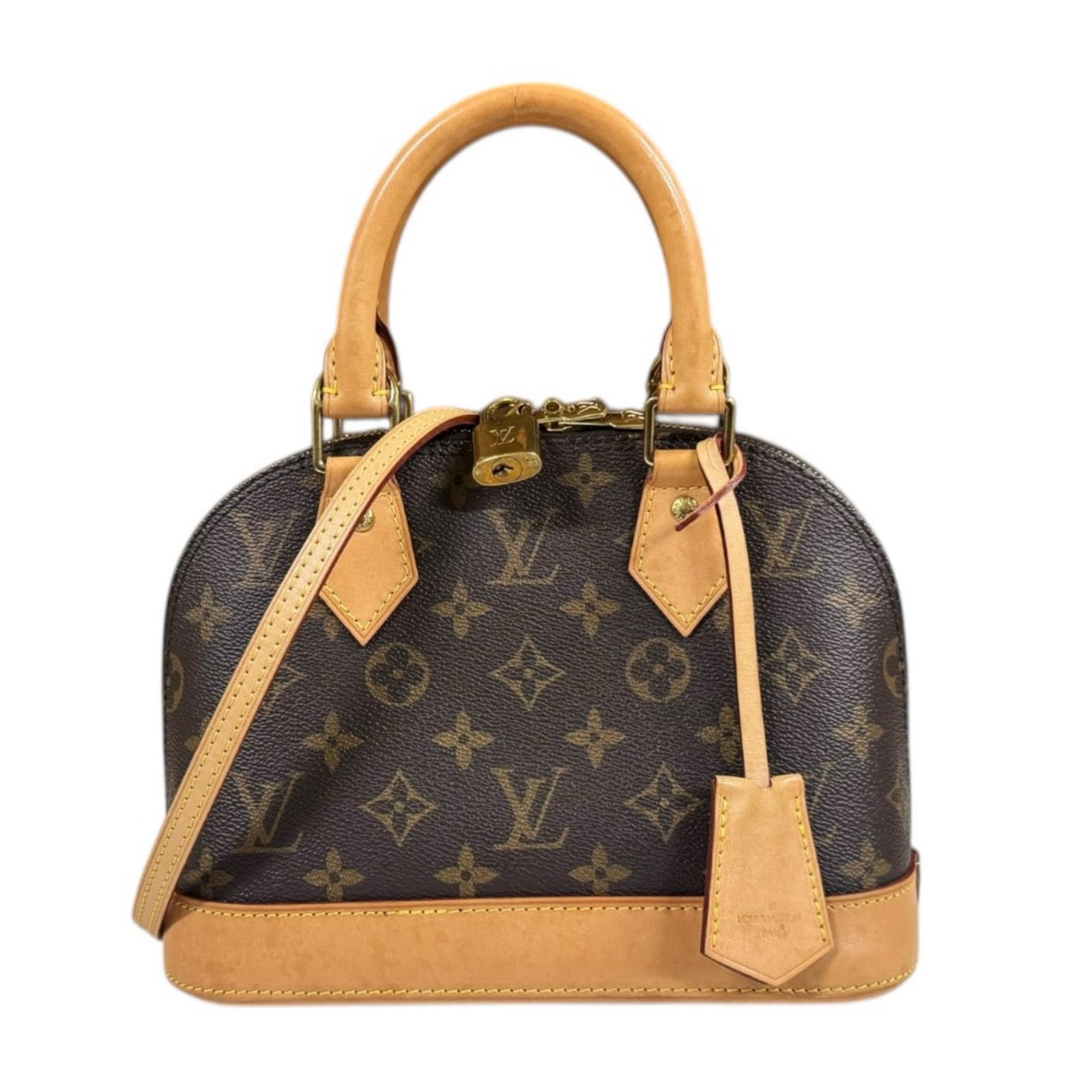 ルイヴィトン アルマBB モノグラム ショルダーバッグ モノグラムキャンバス M53152 ブラウン LOUIS VUITTON 中古