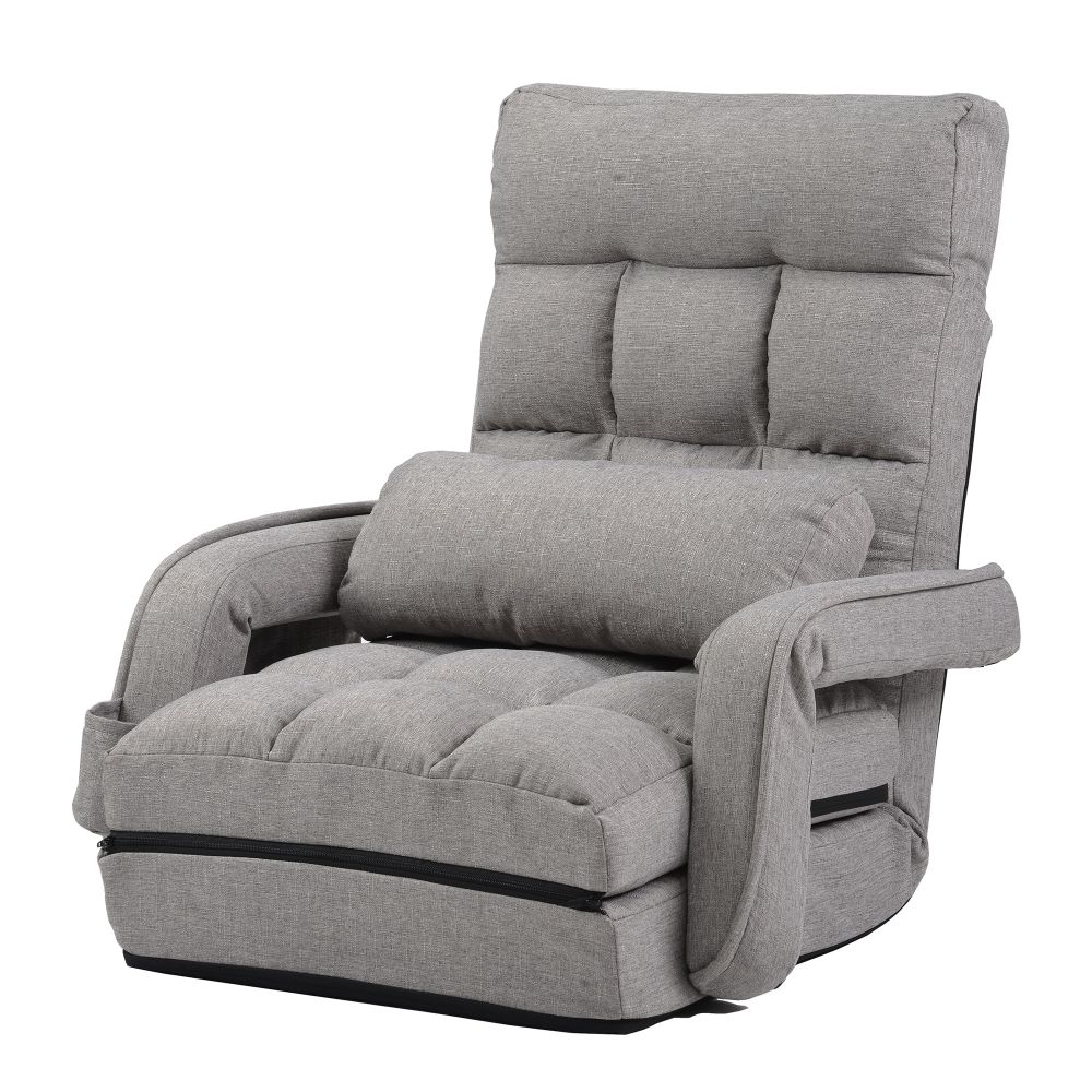 6色選択可能 座椅子 リクライニング 14段ギア リクライニングチェアー ファブリック 座イス おしゃれ 椅子 チェアー いす イス コンパクト