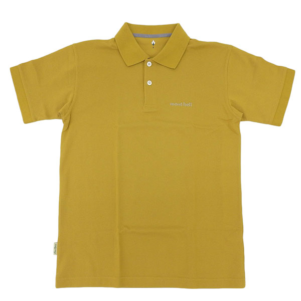モンベル ポロシャツ メンズ 半袖 S M L XL イエロー コアスパン RM2104691HVGD mont-bell