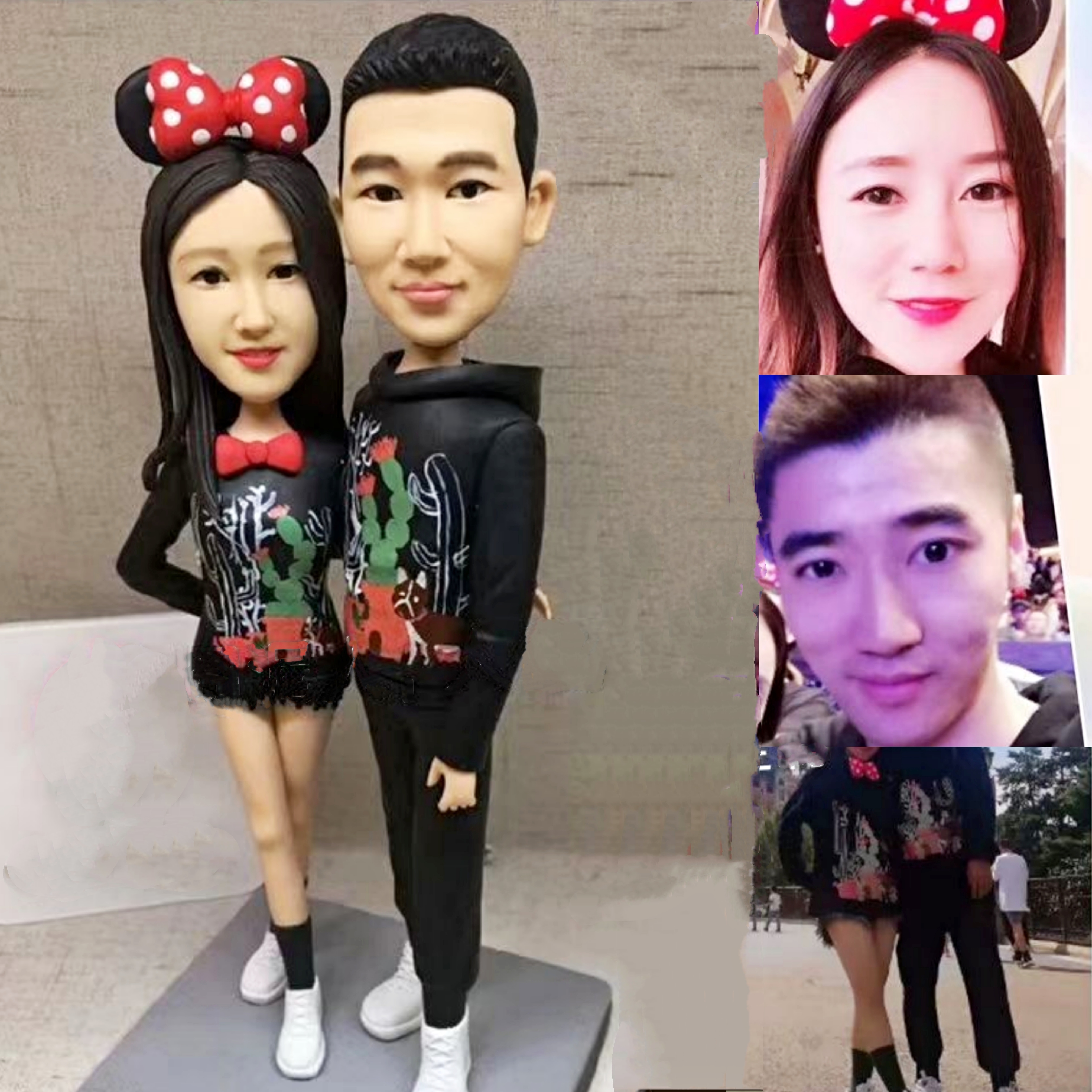 【オーダーメイド】3D肖像画 似顔絵 人形 フィギュア 結婚祝い 周年記念日 カップル 彼氏 彼女 夫婦 両親 贈呈品 記念品