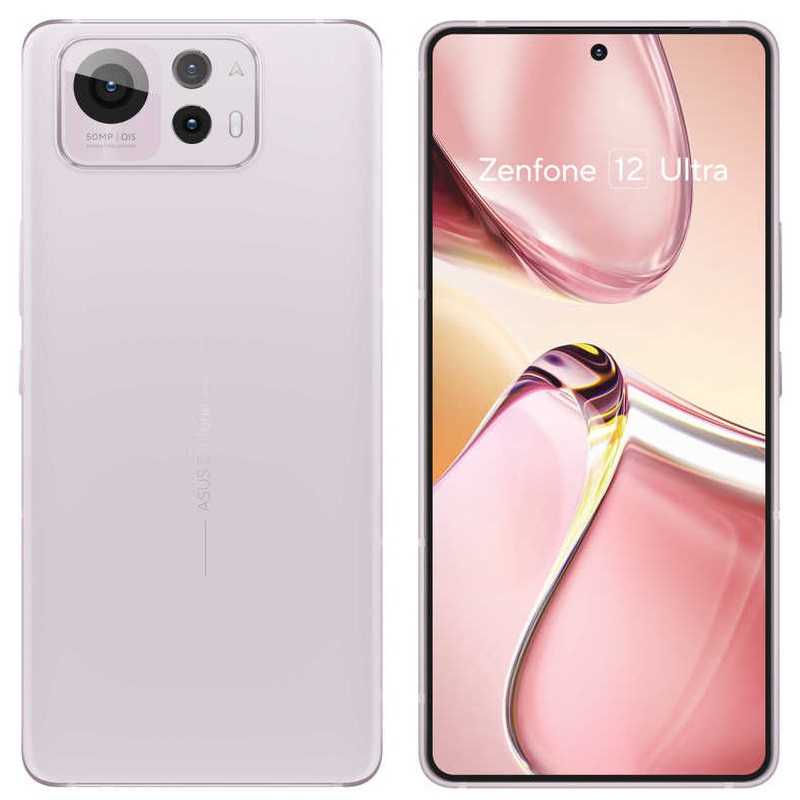 SIMフリースマートフォン Zenfone 12 Ultra / Snapdragon 8 Elite / 6.78インチ 12GB+256GB サクラホワイト　ZF12U-WH12S256