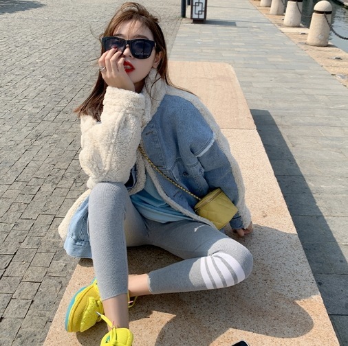 アウター ブルゾン シャンパー Gジャン 上着 袖あり 長袖 襟付き ドッキング ボア かわいい