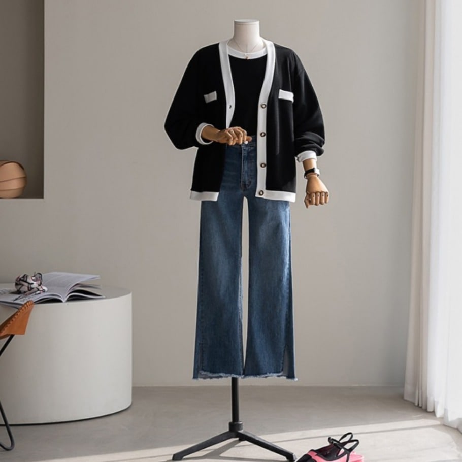 ボトムス パンツ Gパン ズボン ストレートパンツ デニムパンツ ワイド ファスナー ポケット デニム 大人可愛い きれいめ シンプル カジュアル おしゃれ お洒落 かっこいい 大人女子 こなれ感 20,180円