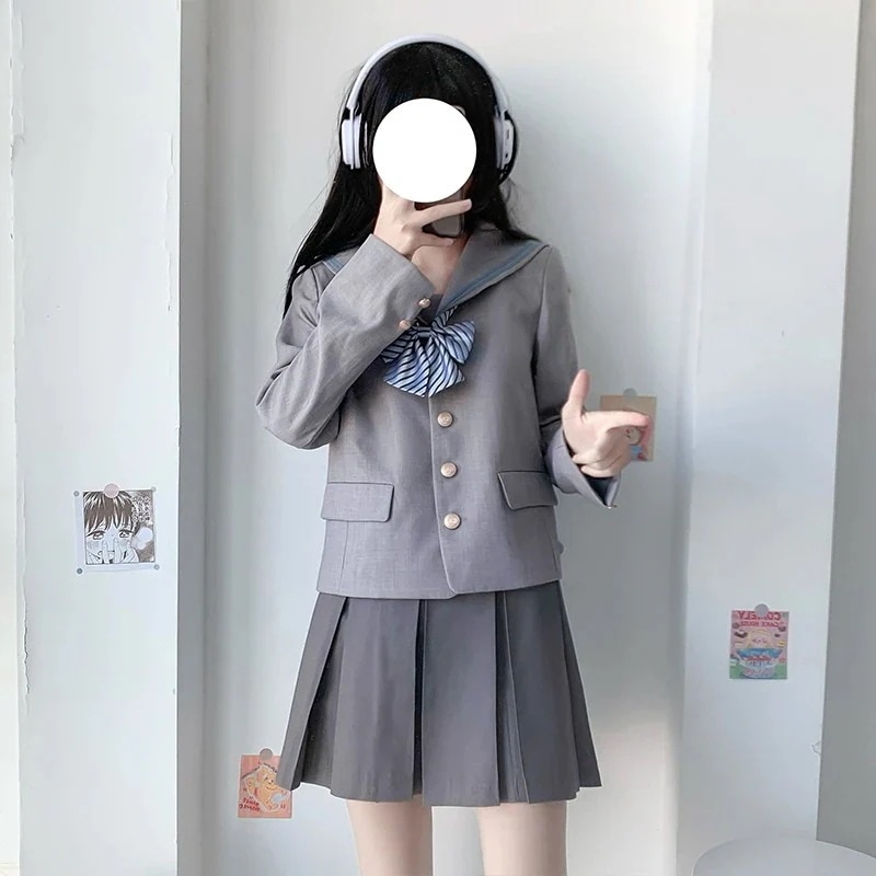 オールインワンセットアップセットアップ文化祭 上下セット 日系 スクール プリーツ 女子高生 ジャケット キャンパス風 アウター 两点セット セーラー服 入学式 学園祭 色切り替え 子服スーツ 学