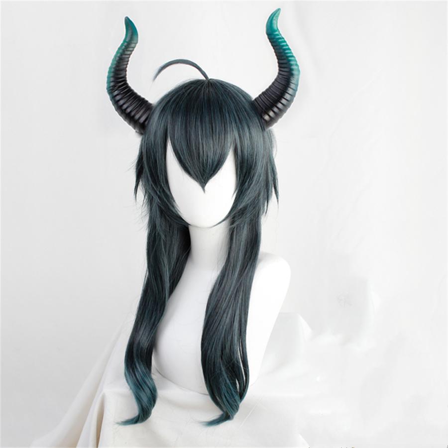 ツイステッドワンダーランド ツイステ マレウス・ドラコニア Malleus Draconia 角付き コスプレウィッグ かつら コスチューム-812