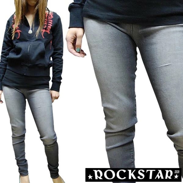 セール ロックスター レディース バイカー デニム ROCKSTAR sushi グレー ローライズ レギンス パンツ ジーンズ インポート LAセレブ ロック サファリ スタイル セレブ ファッ