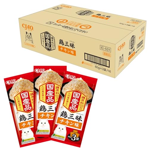 チャオ(CIAO)鶏三昧チキン味60g×3袋16個セット