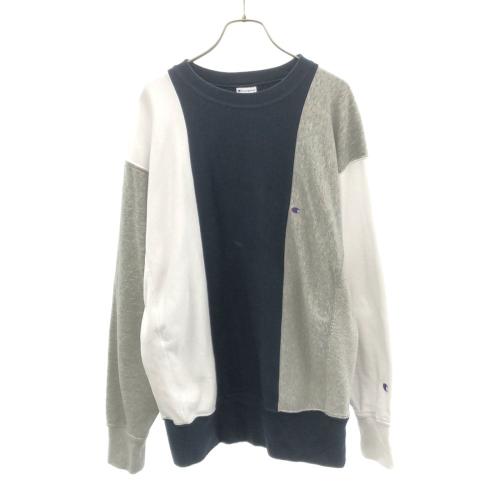 C8-T014 リバースウィーブ クレイジーパターン 長袖 スウェット トレーナー M REVERSE WEAVE メンズ