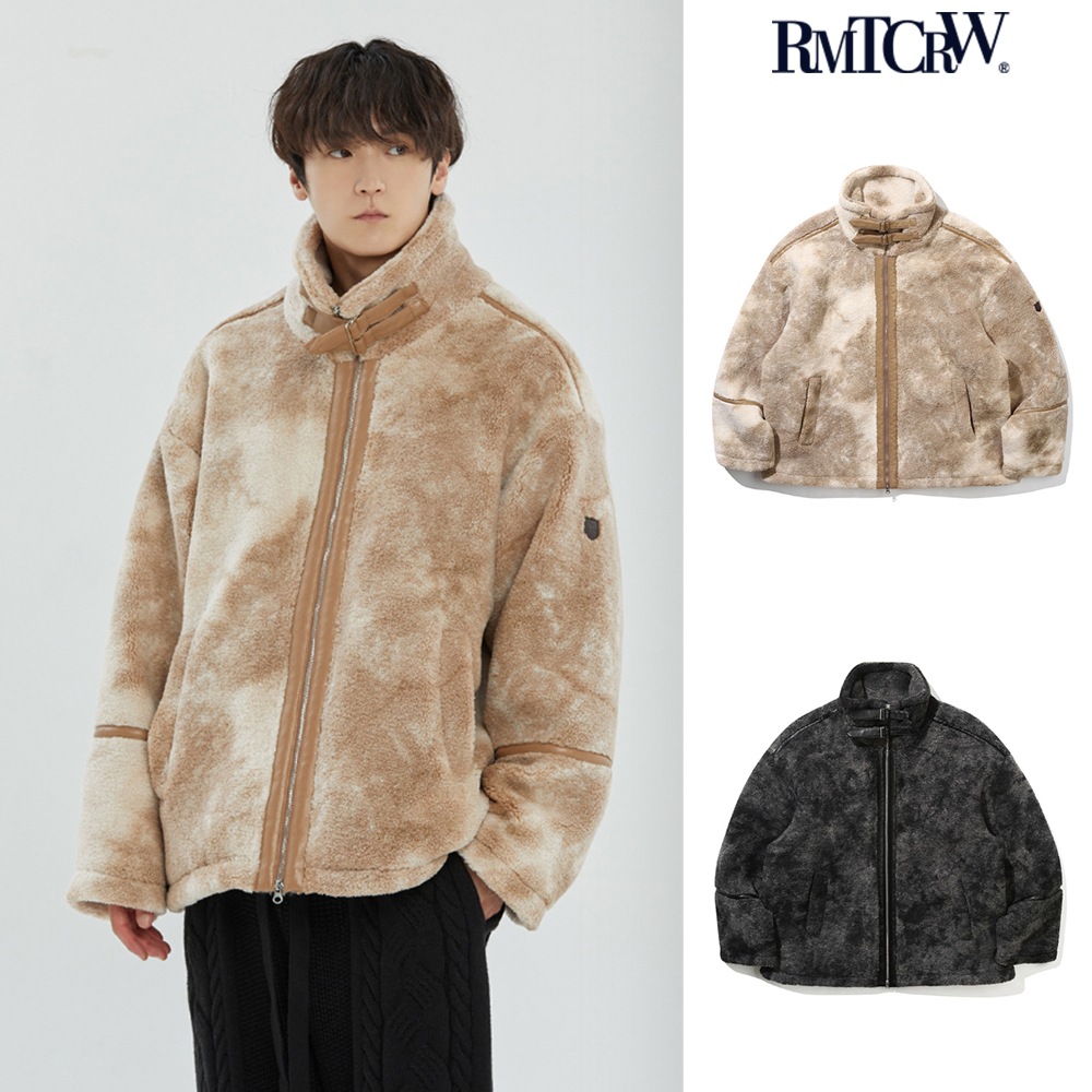【ROMANTIC CROWN】 MARBLING FLEECE JACKET